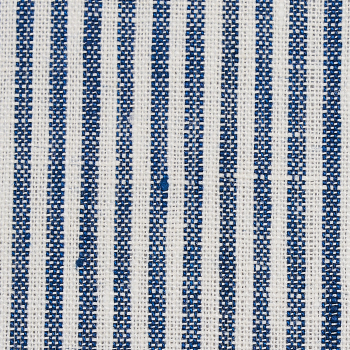 Schumacher Wesley Ticking Stripe Indigo Fabric 65987