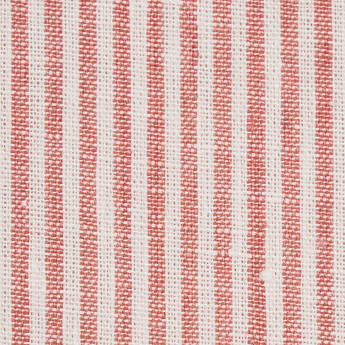 Schumacher Wesley Ticking Stripe Coral Fabric 65988