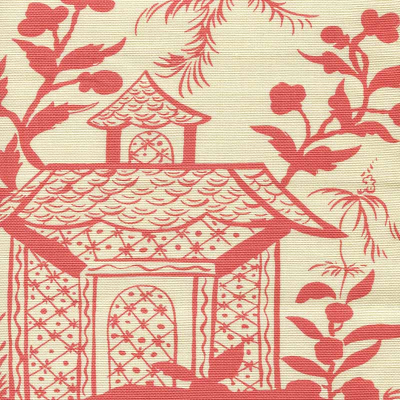 China Seas Lyford Pagoda Petite New Shrimp Fabric 6600-12