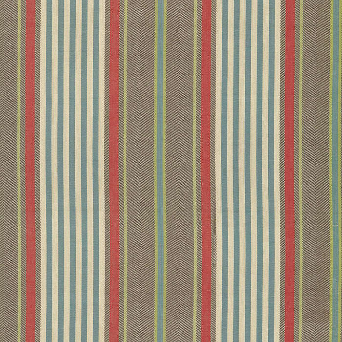 Schumacher Minzer Cotton Stripe Red Earth Fabric 66013