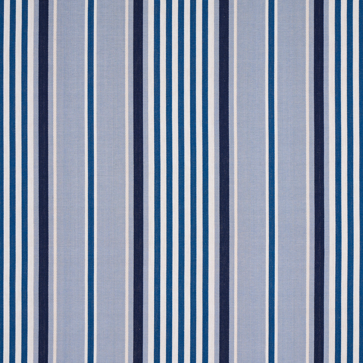 Schumacher Minzer Cotton Stripe Blue Fabric 66014