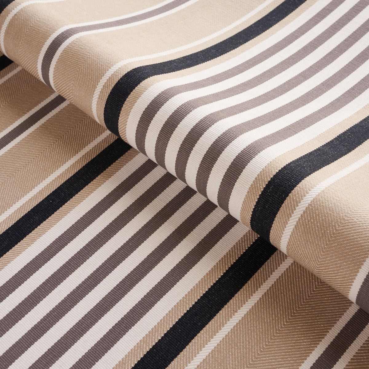 Schumacher Minzer Cotton Stripe Neutral Fabric 66015