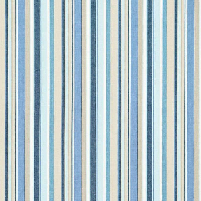 Schumacher Tybee Stripe Ocean Fabric Sample 66051