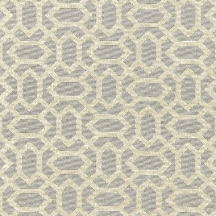 Schumacher San Remo Fret Dove Grey Fabric Sample 66060