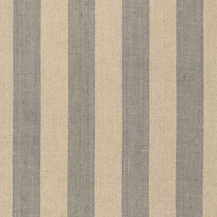 Schumacher Augustin Linen Stripe Steel / Linen Fabric Sample 66074