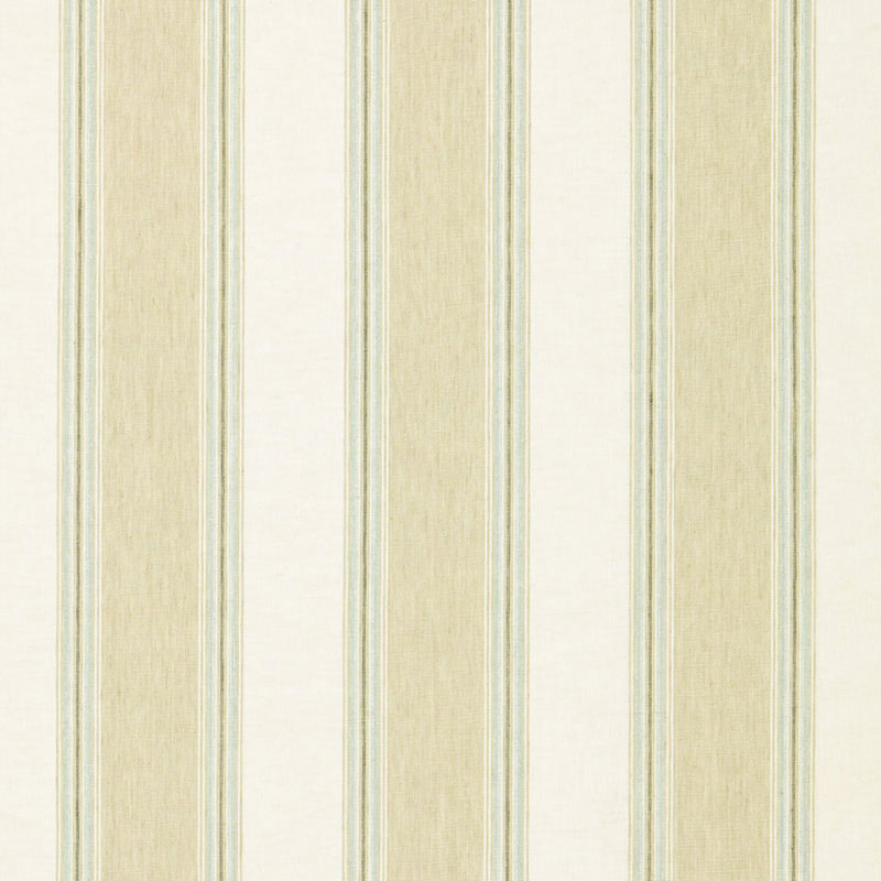 Schumacher Savannah Linen Stripe Sesame Fabric 66080