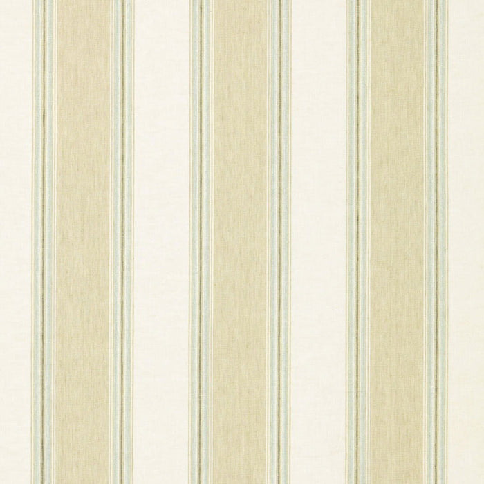 Schumacher Savannah Linen Stripe Sesame Fabric Sample 66080