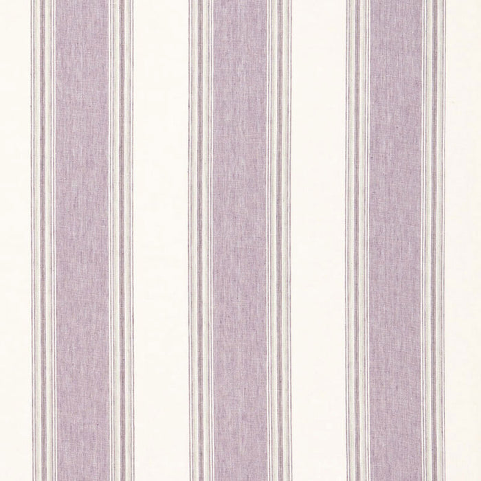 Schumacher Savannah Linen Stripe Lavender Fabric 66083