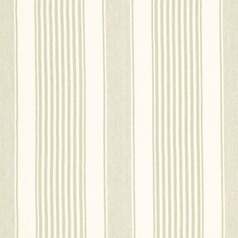 Schumacher Summerville Linen Stripe Dune Fabric 66093