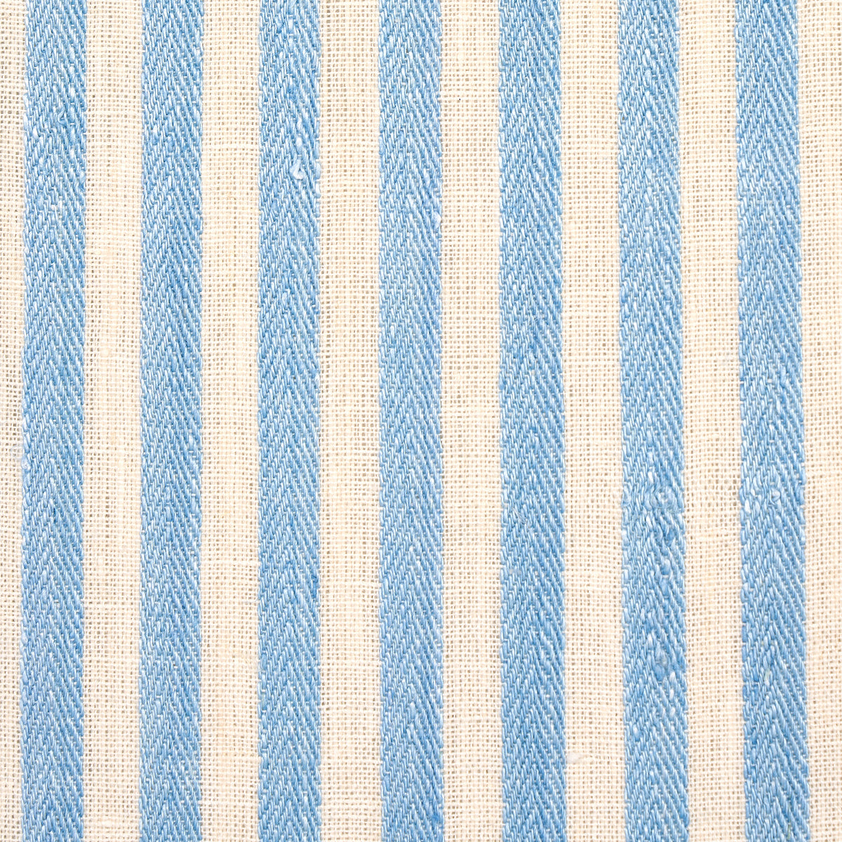 Schumacher Summerville Linen Stripe Sky Fabric 66094