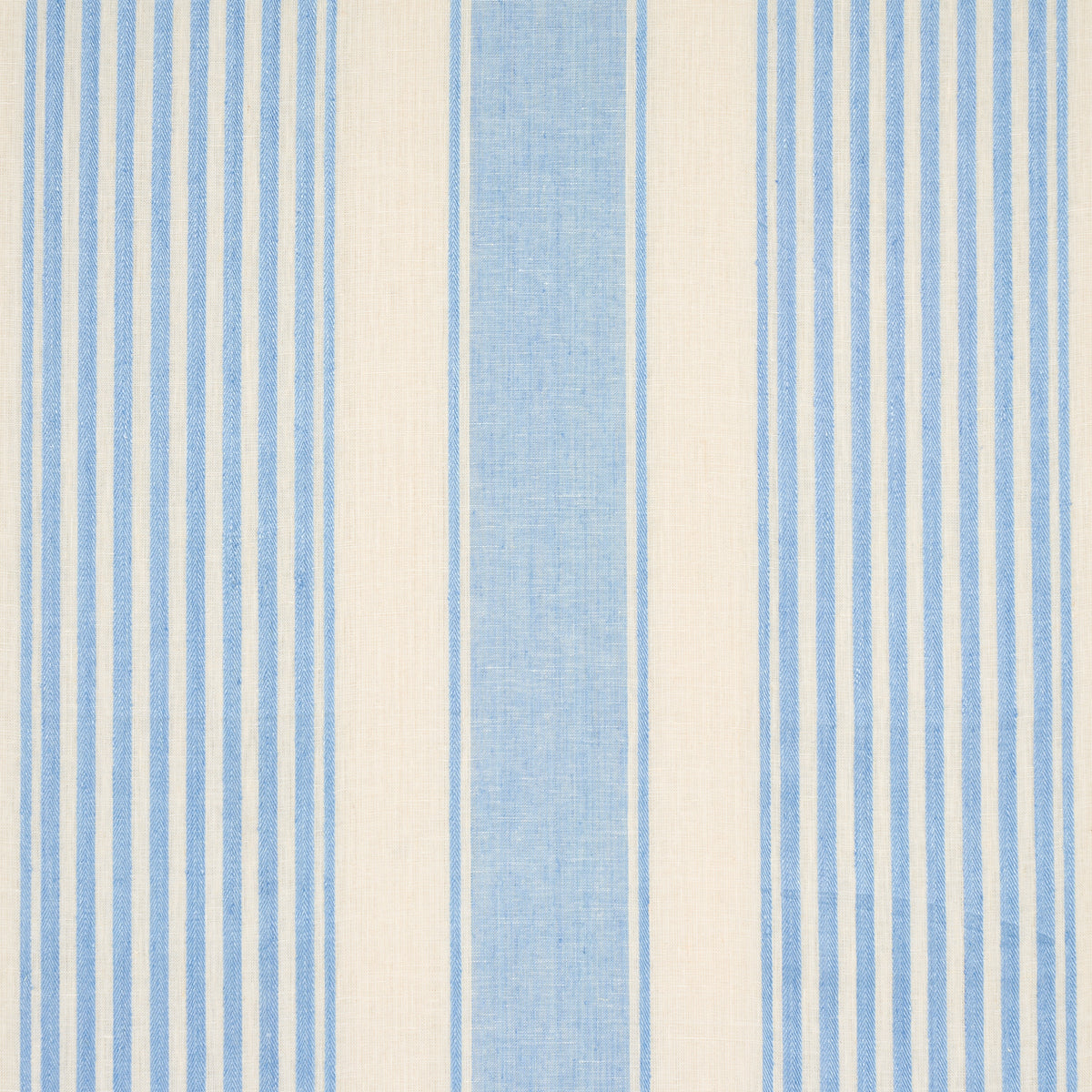 Schumacher Summerville Linen Stripe Sky Fabric 66094