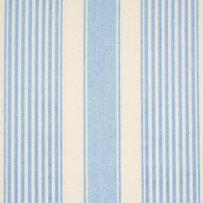 Schumacher Summerville Linen Stripe Sky Fabric 66094