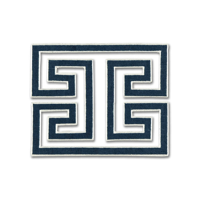 Schumacher Madame Wu Applique Bleu Marine Trim Sample 66132