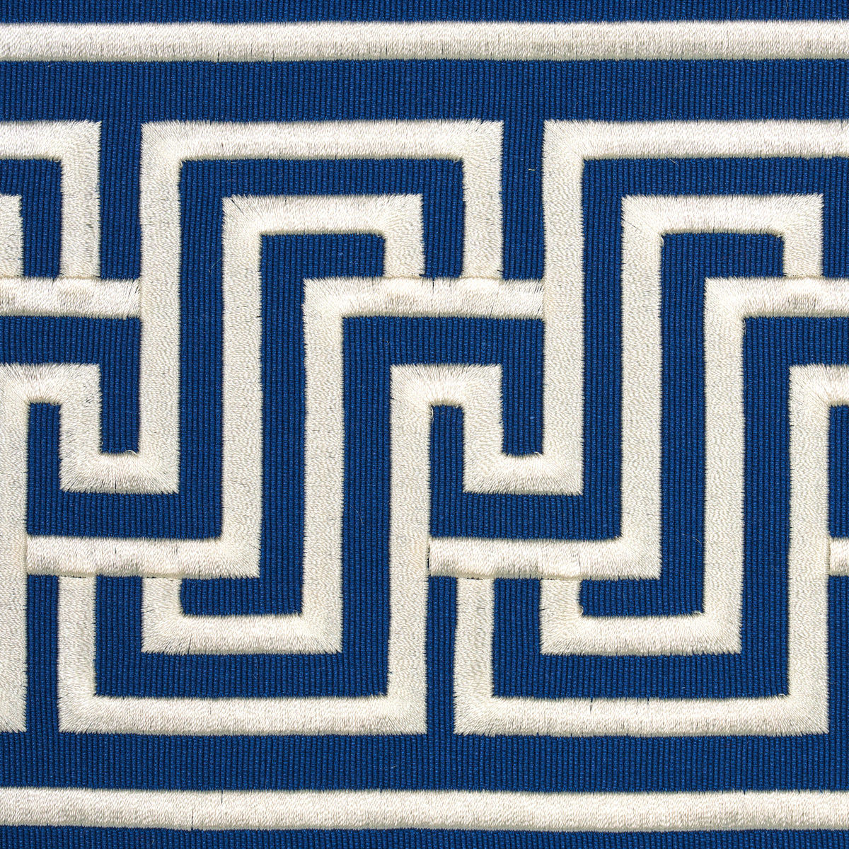 Schumacher Labyrinth Tape Navy Trim Sample 66149