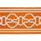 Schumacher Malmaison Tape Tangerine Trim Sample 66152