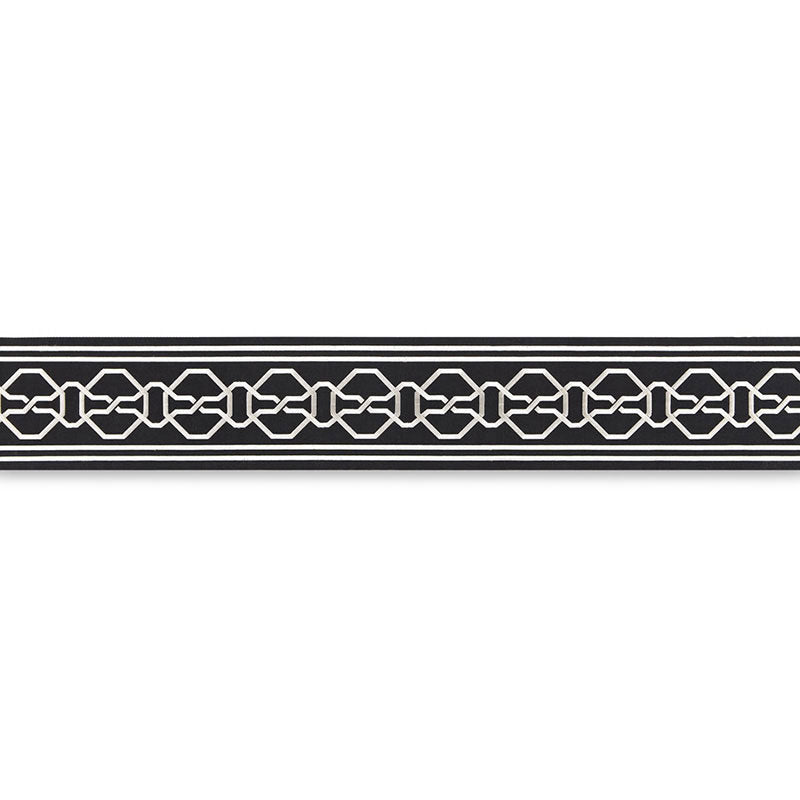 Schumacher Malmaison Tape Noir / Swan Trim 66153