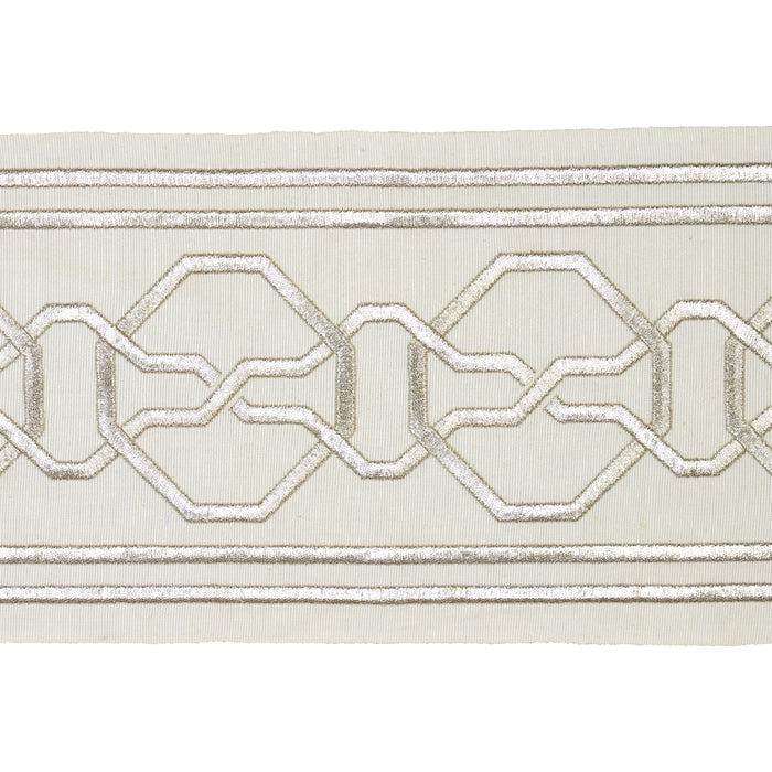 Schumacher Malmaison Tape Silver Trim 66156