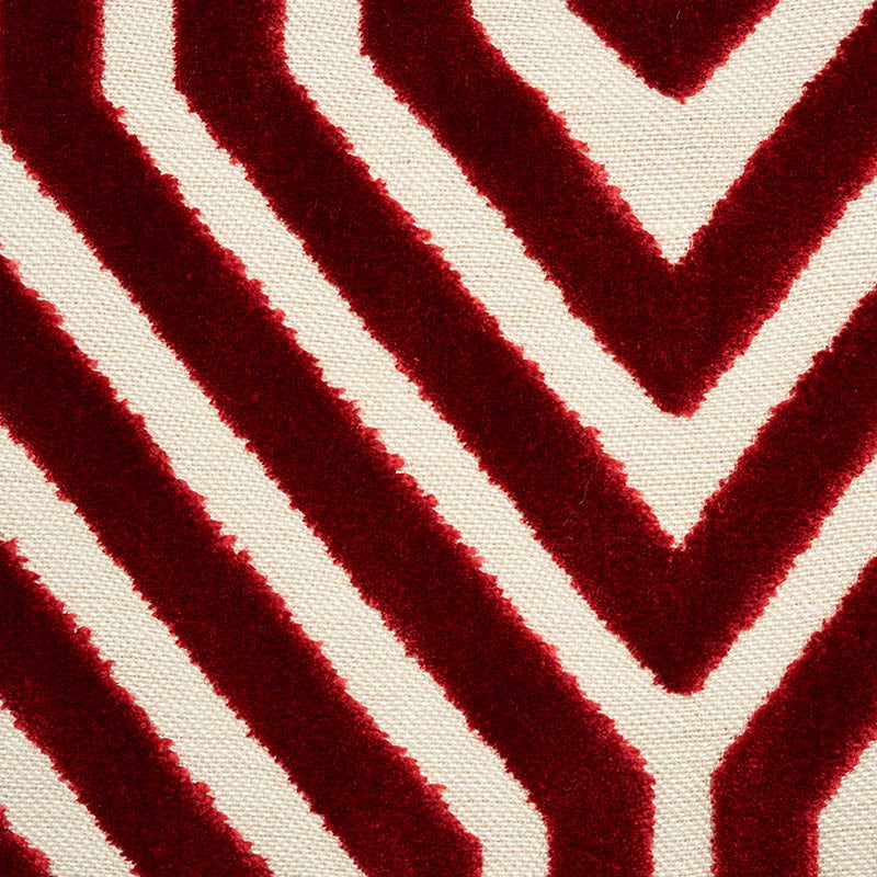 Schumacher Vanderbilt Velvet Garnet Fabric Sample 66196