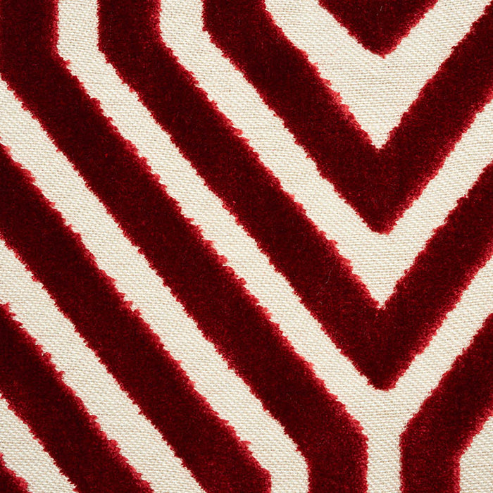 Schumacher Vanderbilt Velvet Garnet Fabric 66196