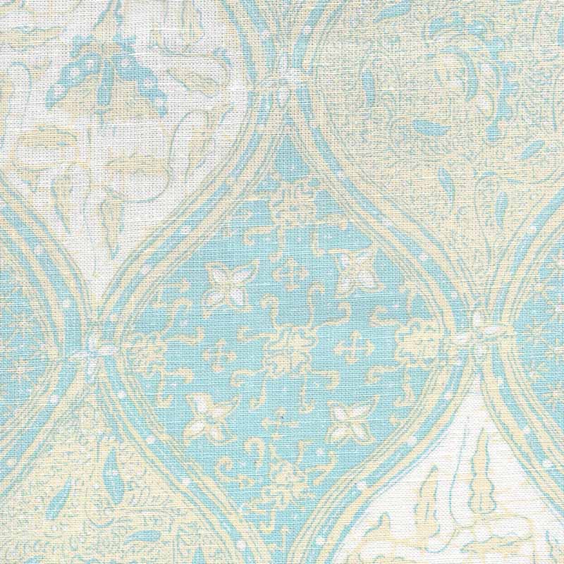 China Seas Balinese Batik New Blue Cream Fabric 6630CU-01