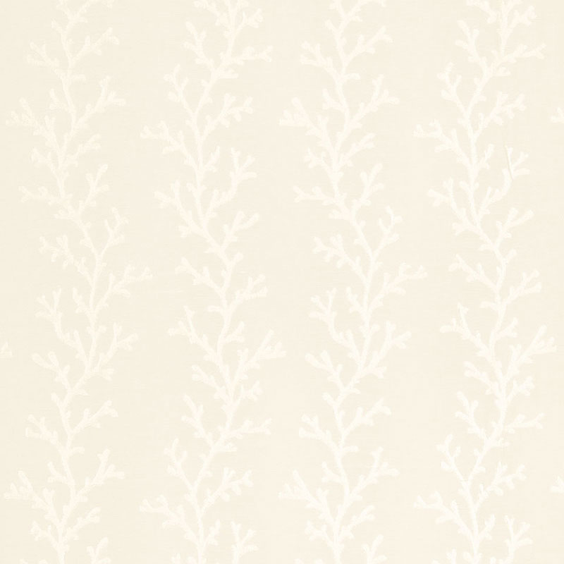 Schumacher Coral Sheer Polar White / Ecru Fabric 66330