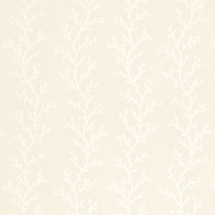 Schumacher Coral Sheer Polar White / Ecru Fabric 66330