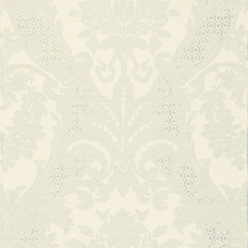 Schumacher Toscana Linen Damask Powder Blue Fabric 66341