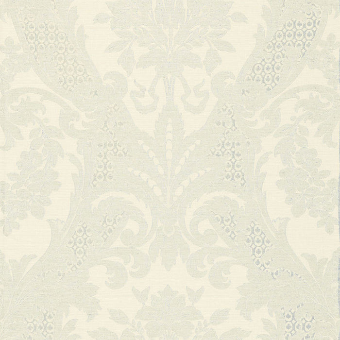 Schumacher Toscana Linen Damask Powder Blue Fabric Sample 66341