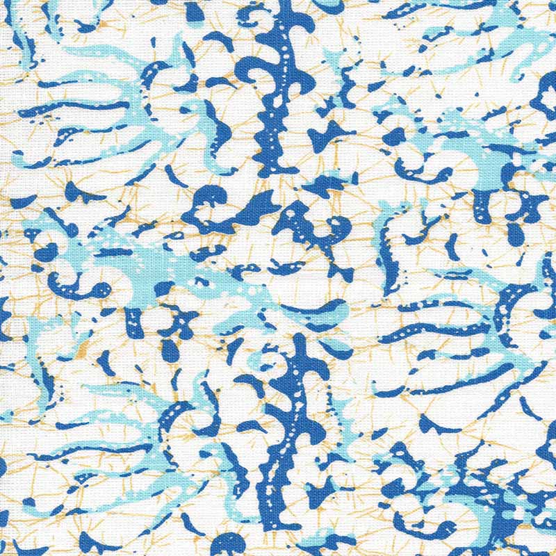 China Seas Hulai Batik Blue Sky Fabric 6640CU-03