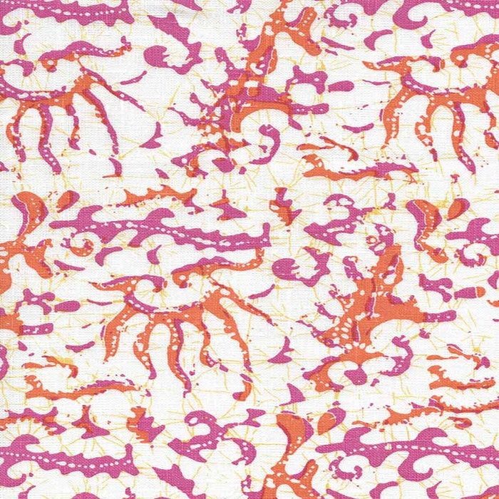 China Seas Hulai Batik Pink Orange Fabric Sample 6640CU-04