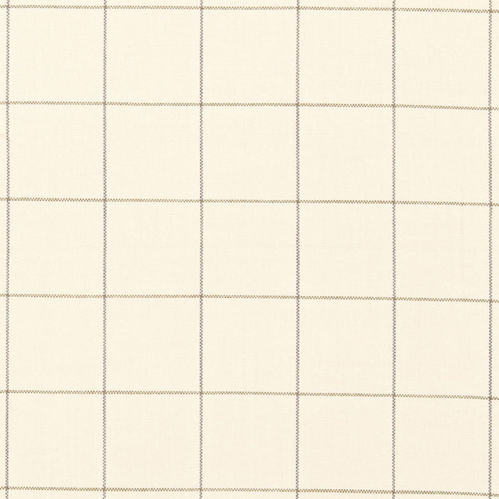 Schumacher Mellier Plaid Ivory Fabric Sample 66451