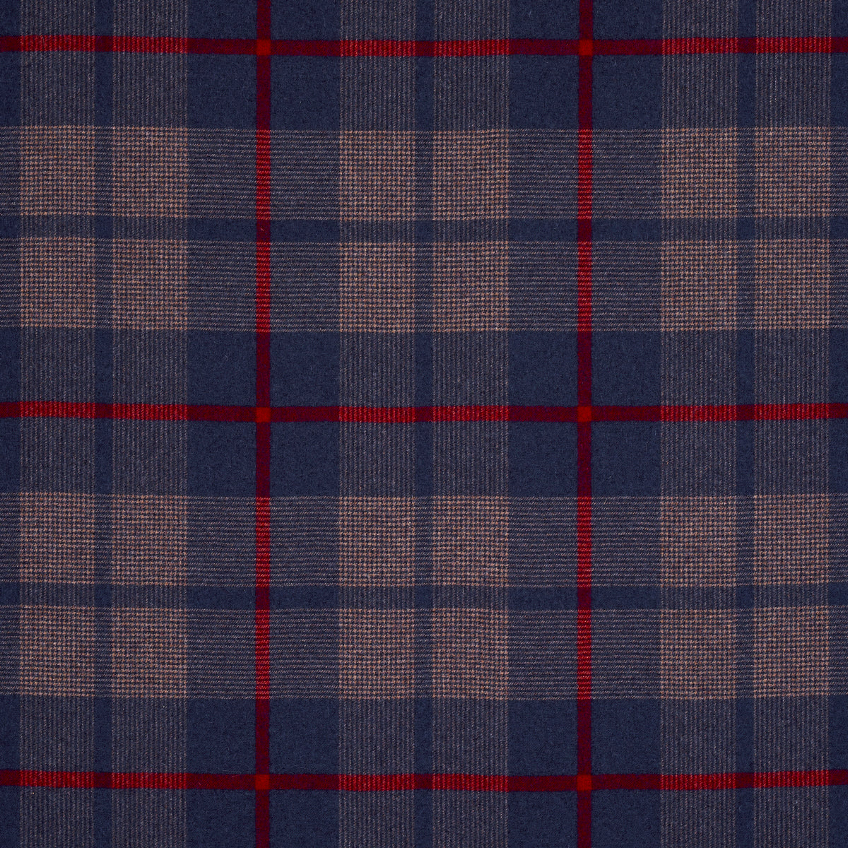 Schumacher Montana Wool Plaid Navy Fabric 66663