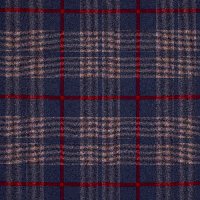 Schumacher Montana Wool Plaid Navy Fabric Sample 66663