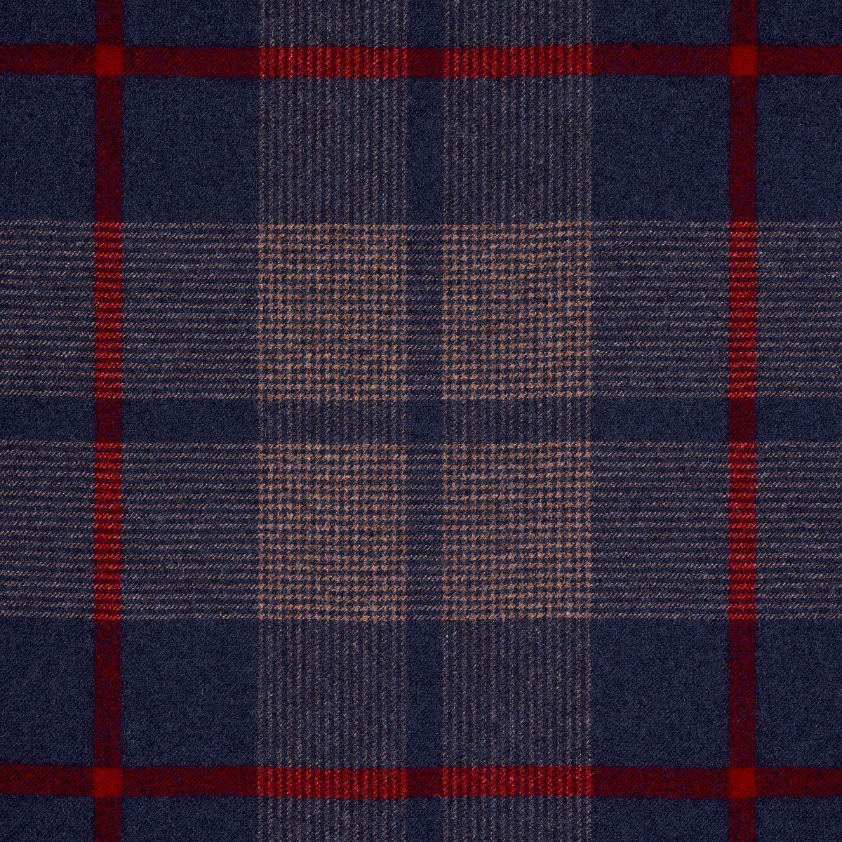 Schumacher Montana Wool Plaid Navy Fabric 66663