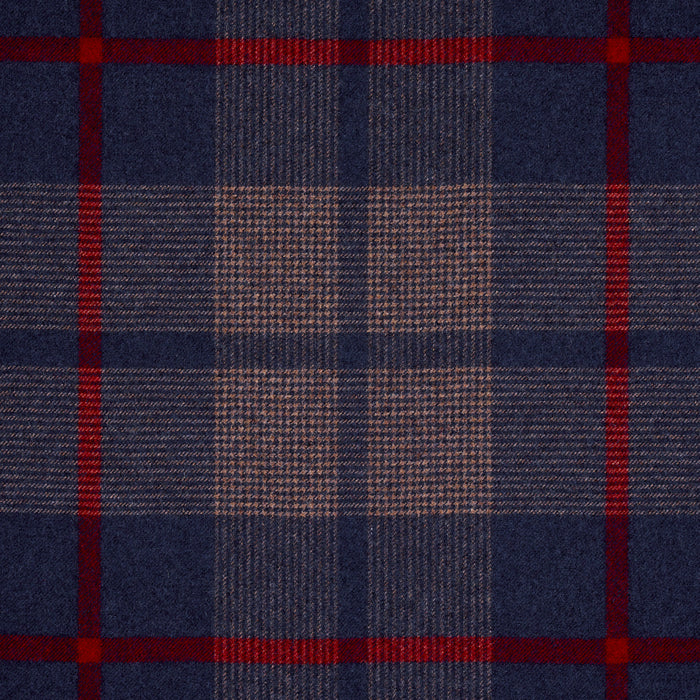 Schumacher Montana Wool Plaid Navy Fabric 66663