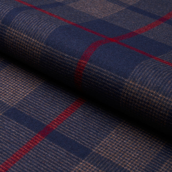 Schumacher Montana Wool Plaid Navy Fabric 66663