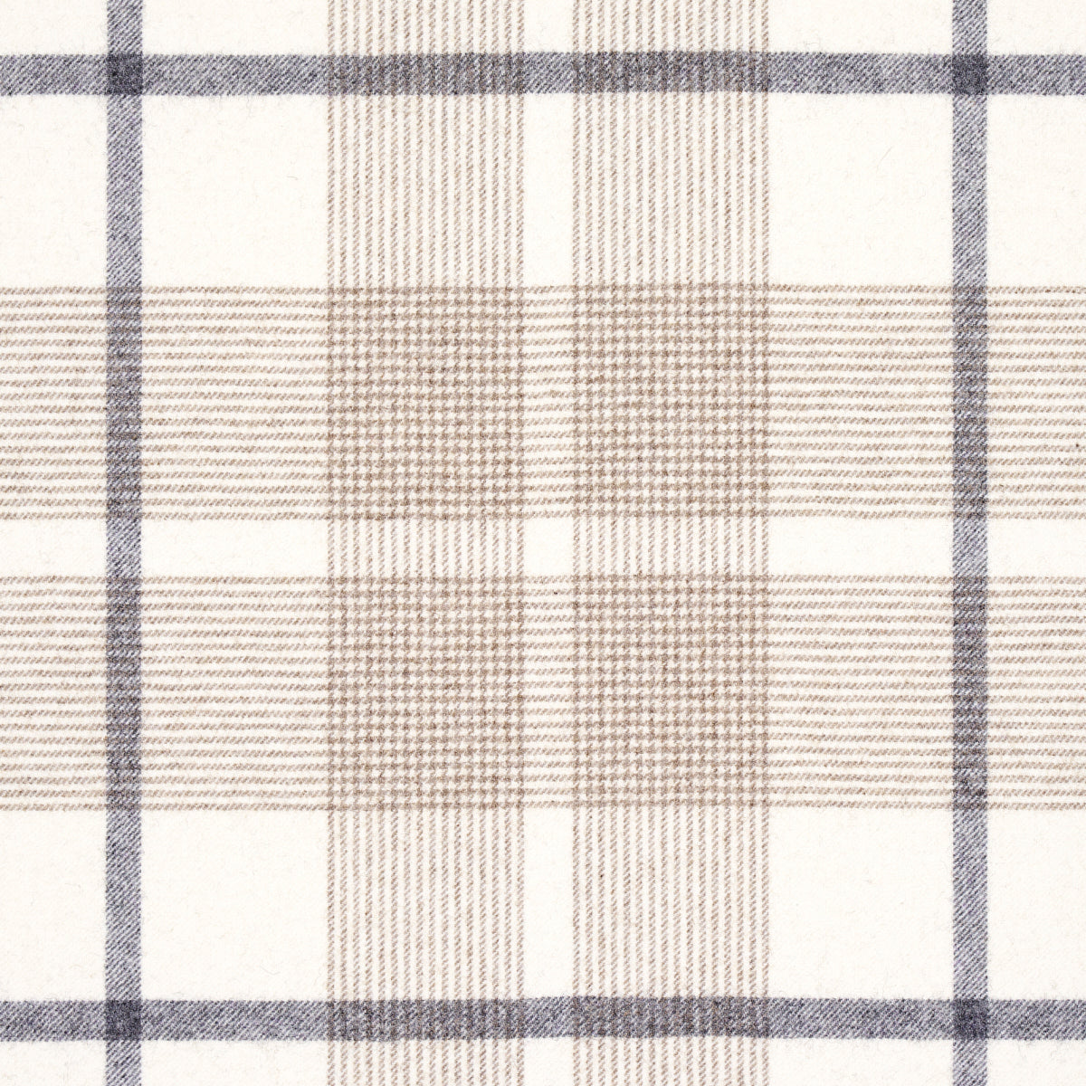 Schumacher Montana Wool Plaid Neutral Fabric 66664