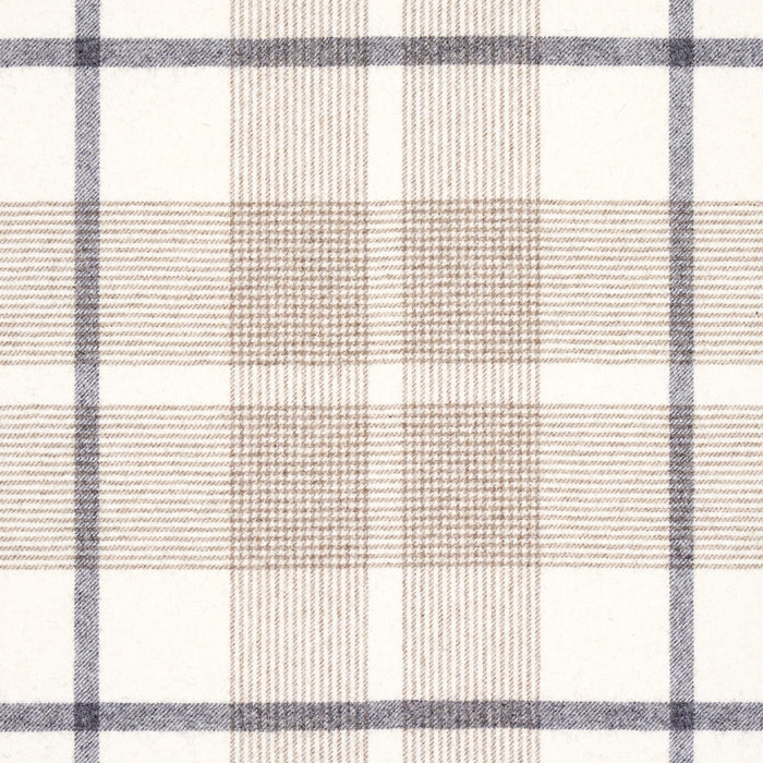 Schumacher Montana Wool Plaid Neutral Fabric Sample 66664