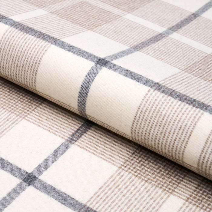 Schumacher Montana Wool Plaid Neutral Fabric 66664