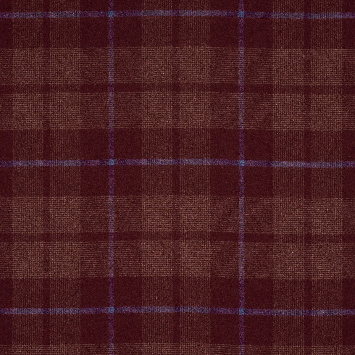 Schumacher Montana Wool Plaid Burgundy Fabric 66665