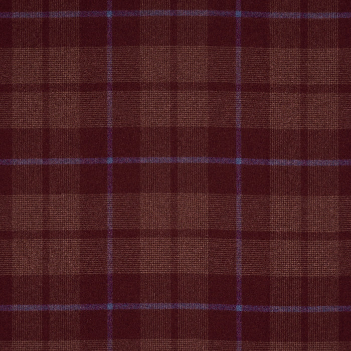 Schumacher Montana Wool Plaid Burgundy Fabric 66665