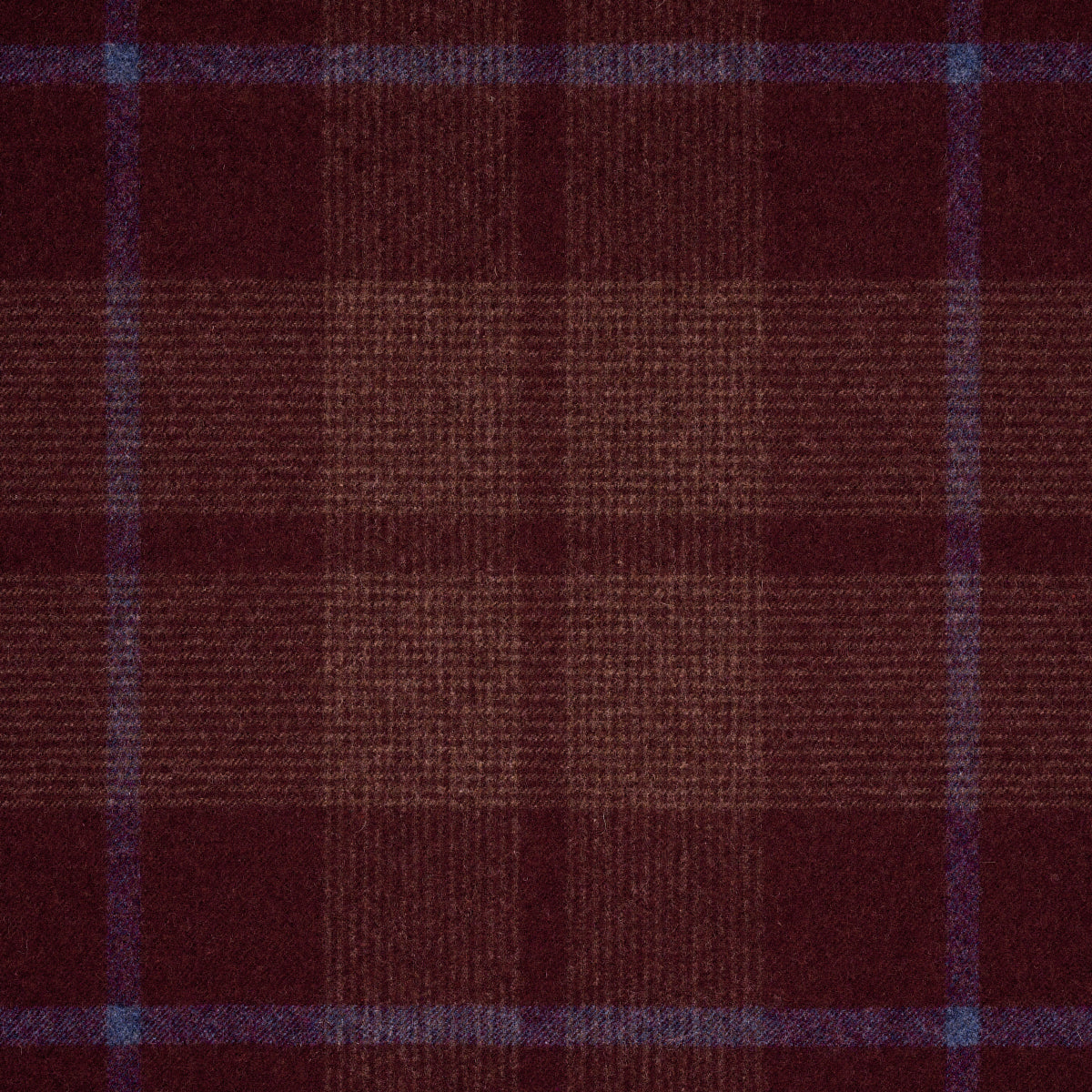 Schumacher Montana Wool Plaid Burgundy Fabric 66665