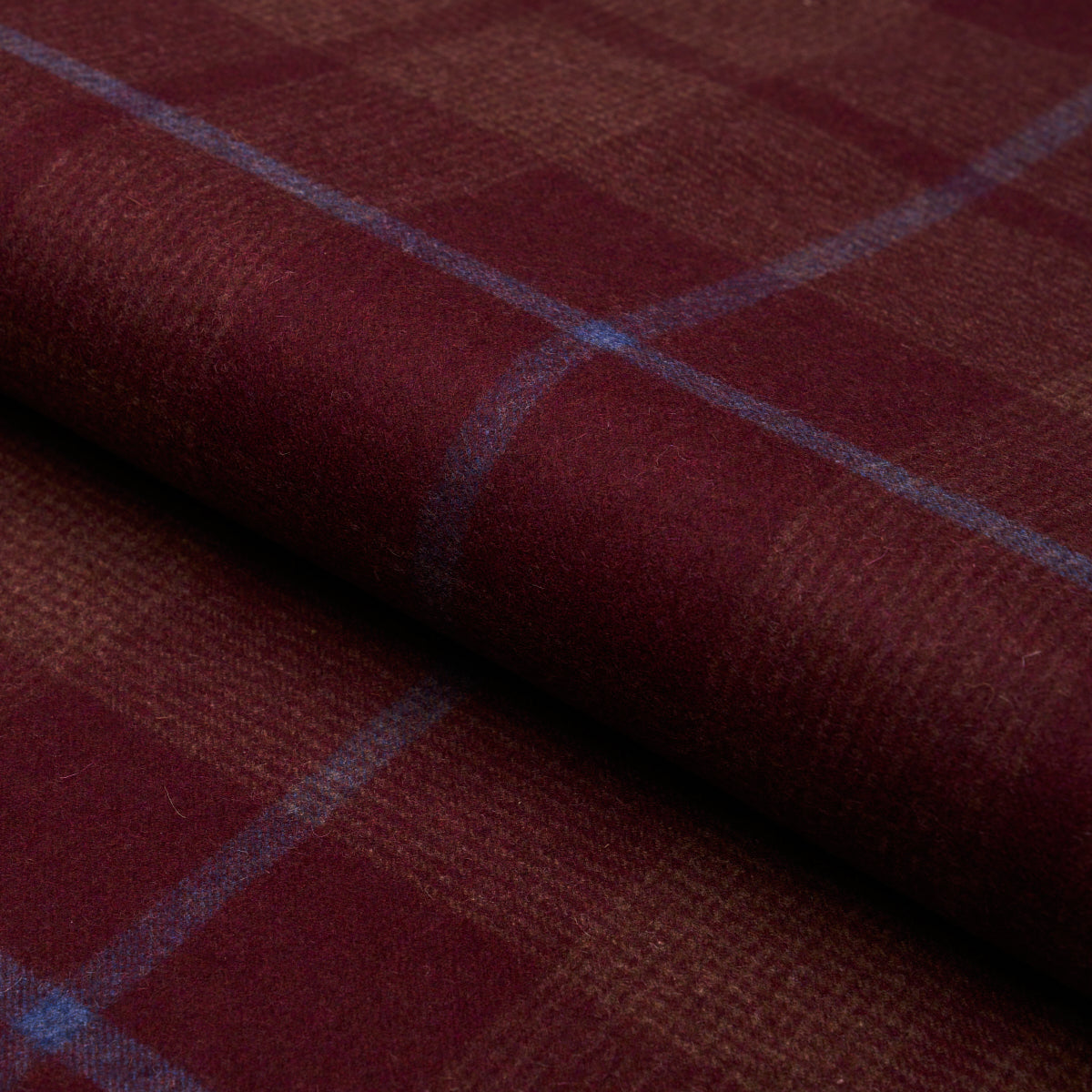 Schumacher Montana Wool Plaid Burgundy Fabric 66665