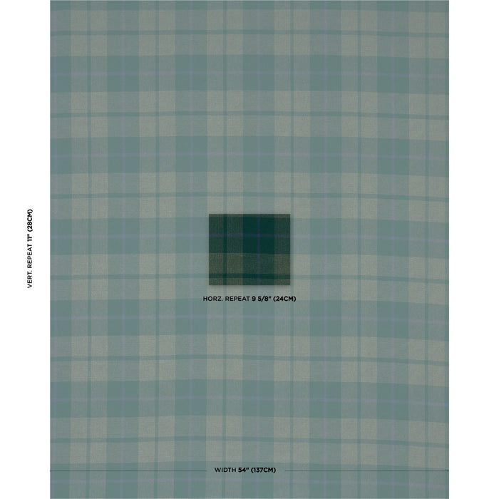 Schumacher Montana Wool Plaid Hunter Fabric Sample 66666