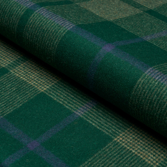 Schumacher Montana Wool Plaid Hunter Fabric Sample 66666