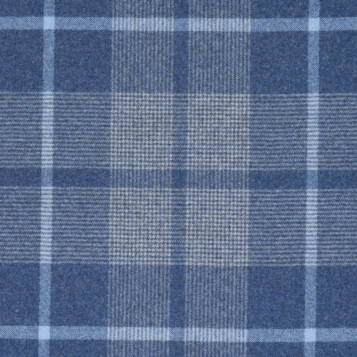 Schumacher Montana Wool Plaid Slate Fabric 66668