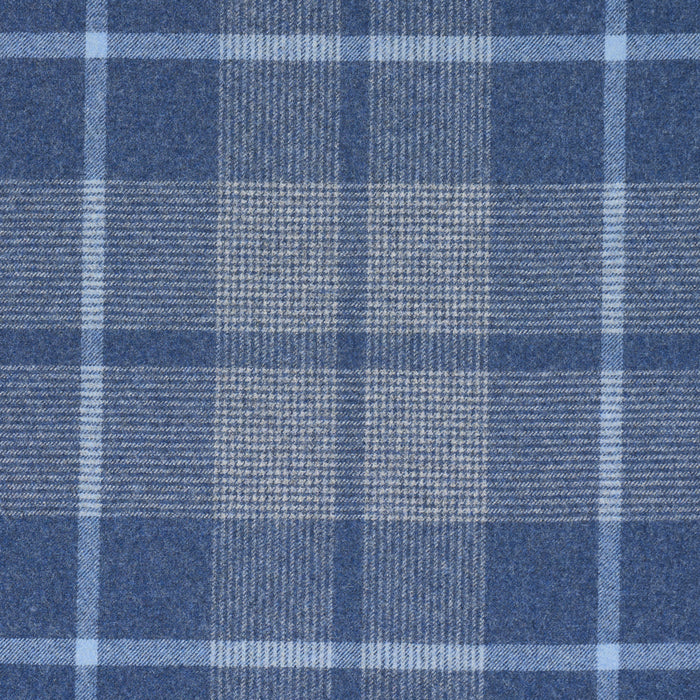 Schumacher Montana Wool Plaid Slate Fabric Sample 66668