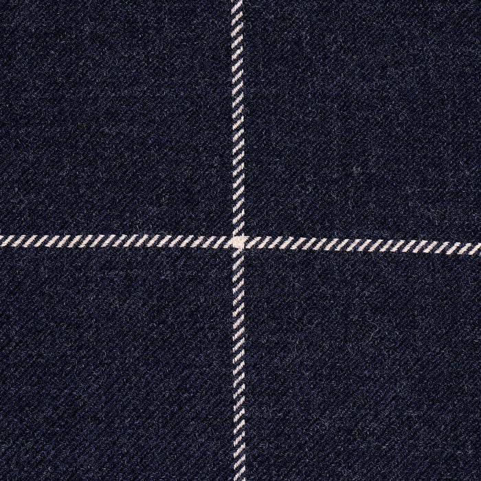 Schumacher Bancroft Wool Plaid Navy Fabric Sample 66774