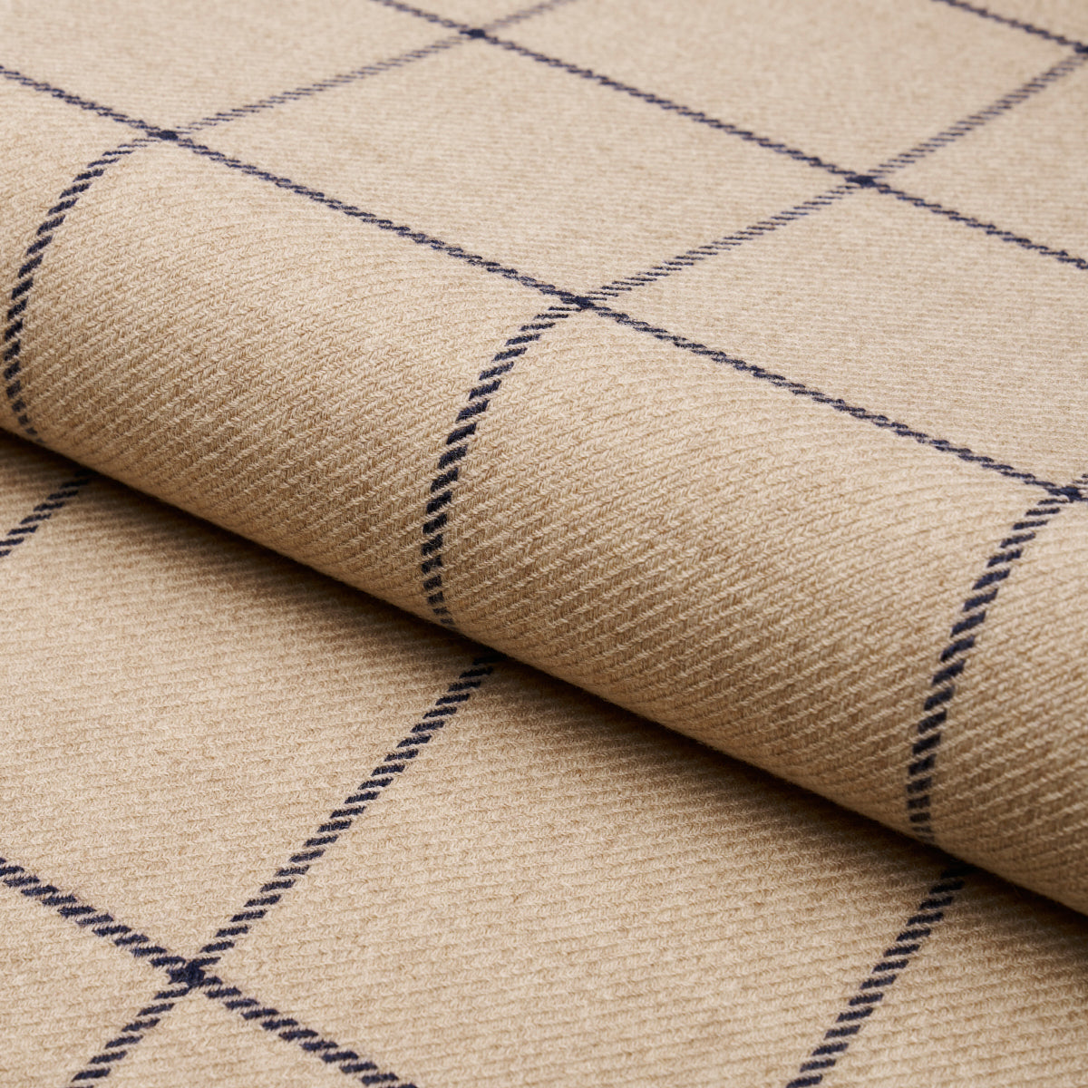 Schumacher Bancroft Wool Plaid Ivory Fabric 66775