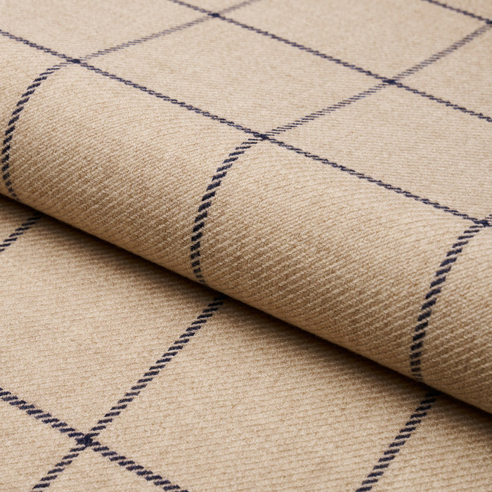 Schumacher Bancroft Wool Plaid Ivory Fabric 66775